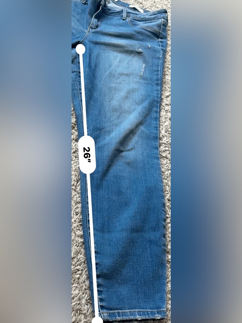 Jessica Simpson Kiss Me Ankle Skinny Stretchy Distressed Jeans - Picture 6 of 8